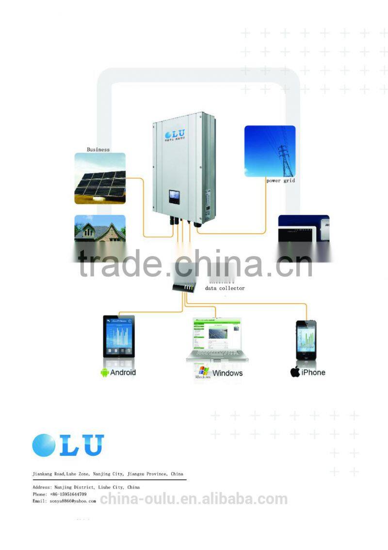 OULU brand ISO900,CE) factory pure sine wave 1KW -6KW solar grid inverter