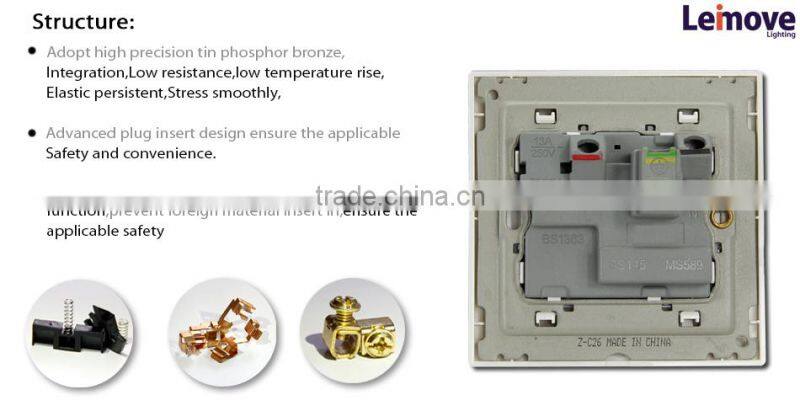new product 1 gang European three pin outlet