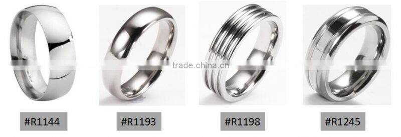His and Her Matching Simple Eternal Wedding Band Stainless Steel Couples Jewelry Titanium couples wedding Ring Set