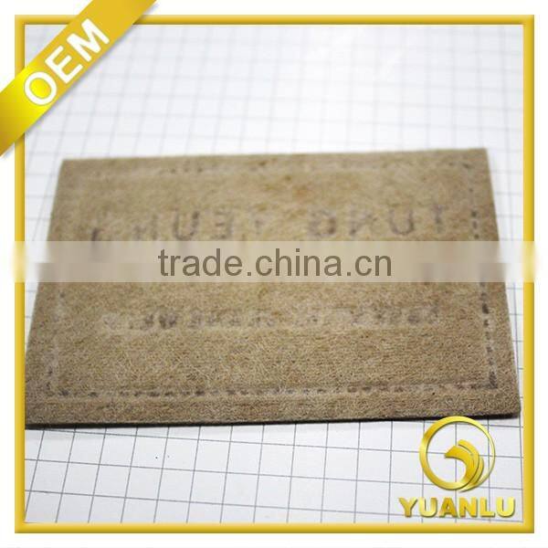 Custom clothing leather label jeans leather patch label