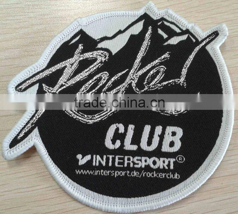 iron on embroidery flag woven patch/badge