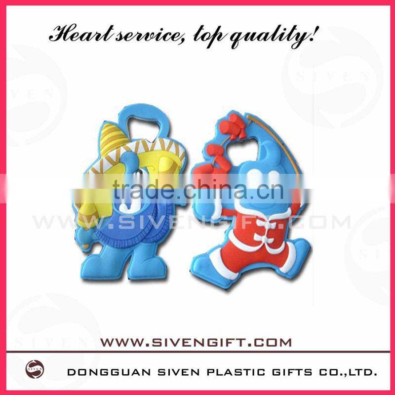 hot sale custom pvc wine bottle opener