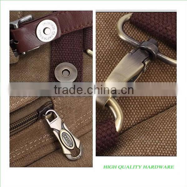 Stock Bag Style from Korea Canvas PU Leather Satchel Men Chest Bag