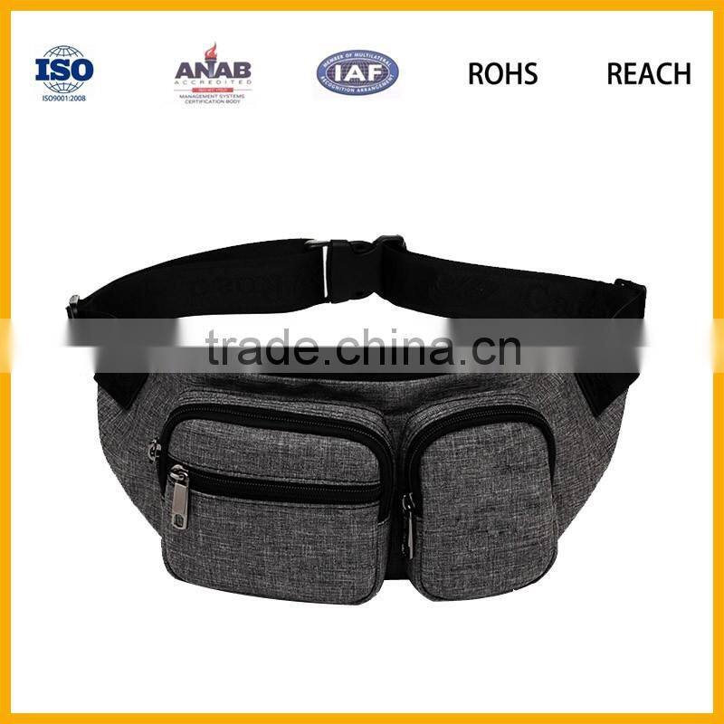 Hot Sale Elegant Foldable Nylon Waist Bag with Mobile Phone pocket for Running, cycling, business