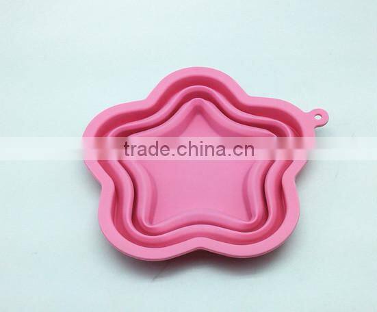 star shape bowl fruit bowl collapsible silicone bowl