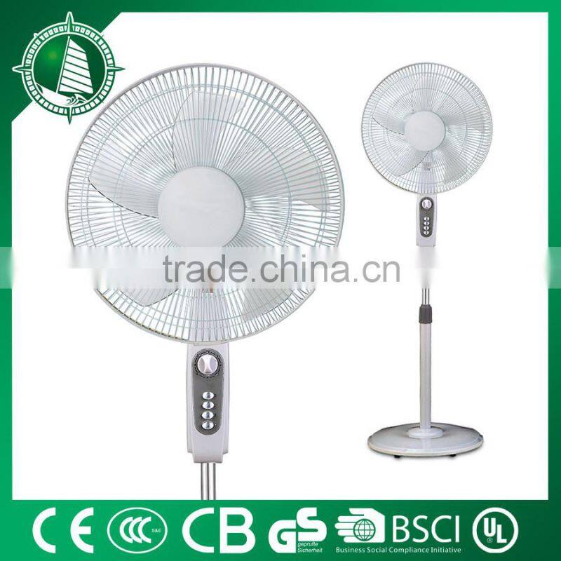 2016 domestic ventilation stand fan with light and good grill made in china