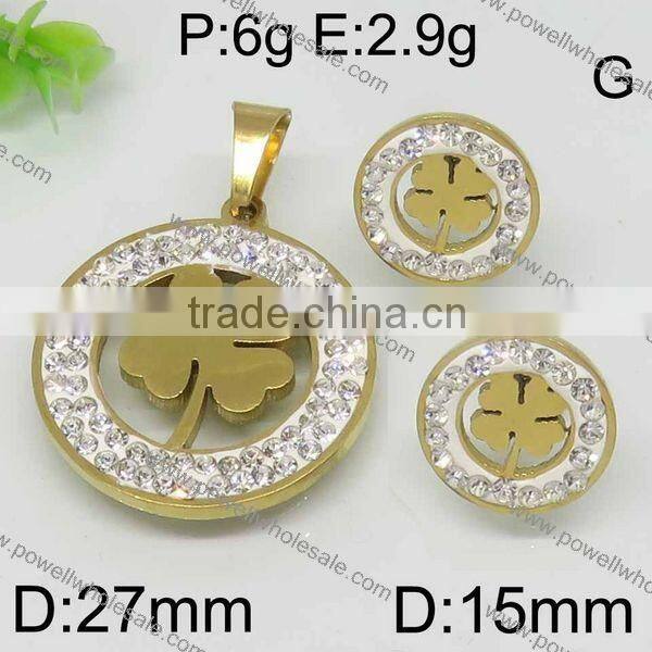 Fashion deisgns diamond gold set custom jewelry china supplier
