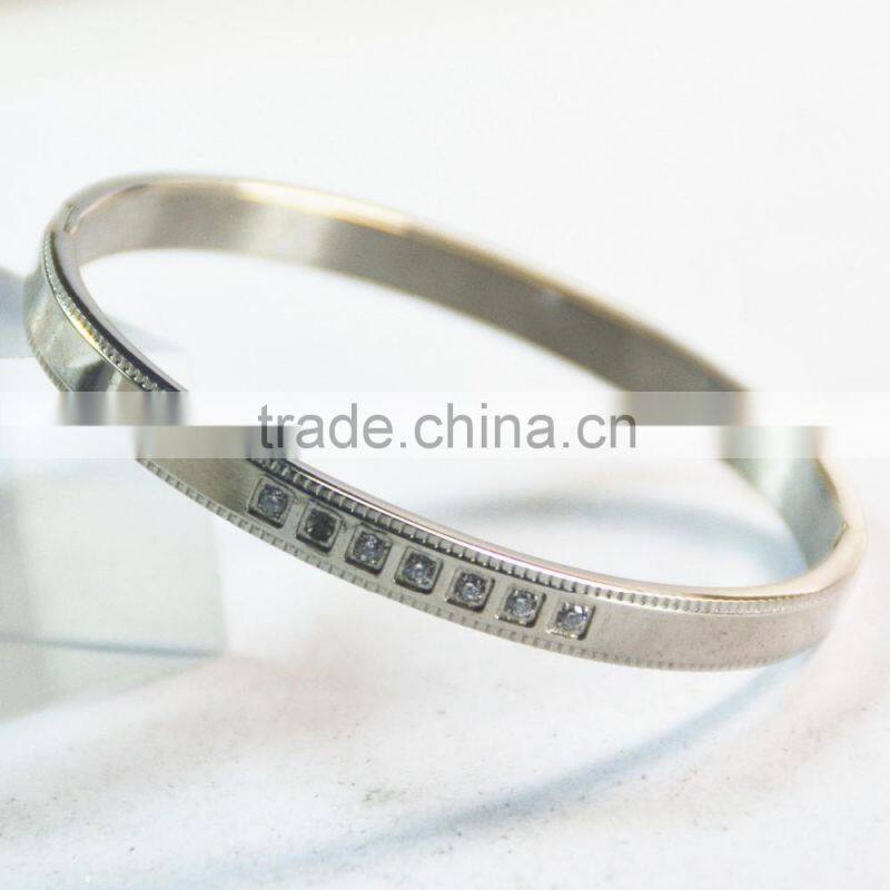 316L stainless steel bangles with diamonds for promotion
