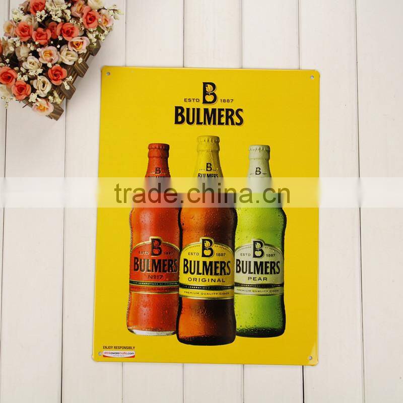 Hot sale advertising embossed dome bowed tin plate sign