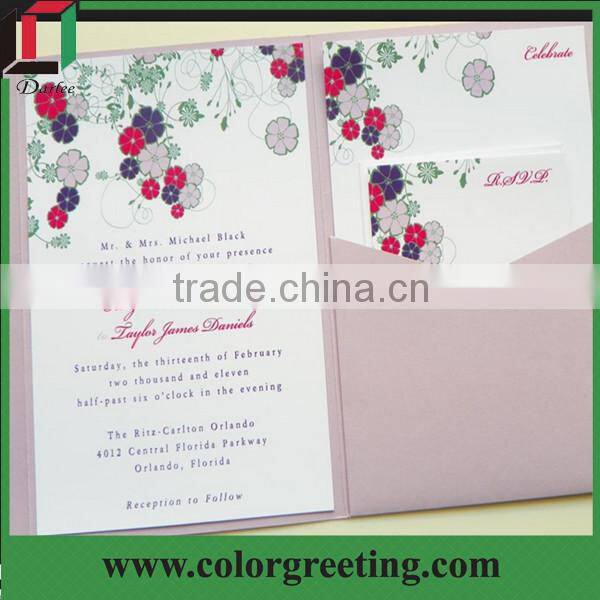 pink elegant lacer cut pearl custom handmade wedding invitation card