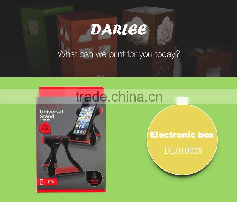 China manufacture embossed UV custom logo recyclable free sample electronic packaging boxes