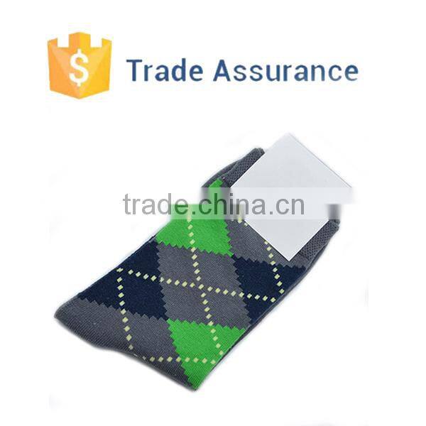 Custom Sock With Logo Men Business Argyle Sock Casual Ankle Dress Socks