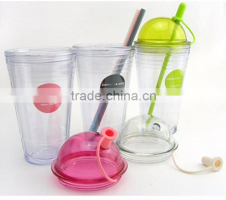 reusable sipping plastic juice souvenir small straw cups