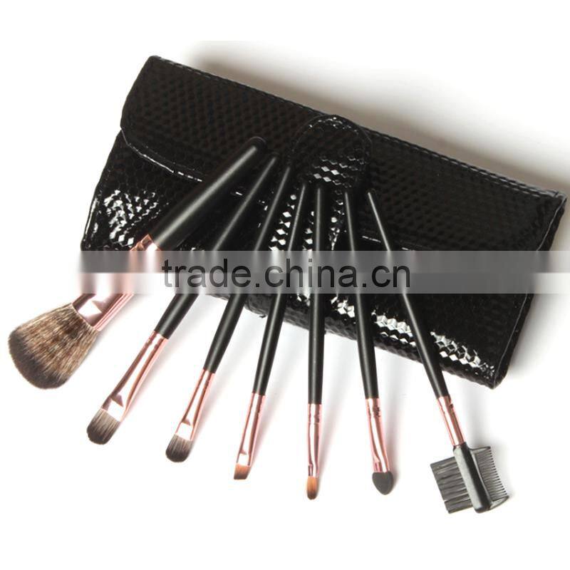 New Arrival 7Pcs Make Up Tools Pincel Maquiagem Superior Soft Cosmetic Makeup Brush Kit with Pouch Bag Case