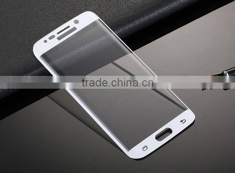 9H 0.2MM 3D Curved Full Coverage Tempered Glass Screen Protector For Galaxy S7 Edge G9350 Glass Silk print Glass Thermal Bending