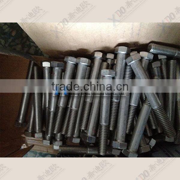 alloy 601. alloy625. alloy600 stainless steel fastener din931 hex bolts alloy718. alloy925