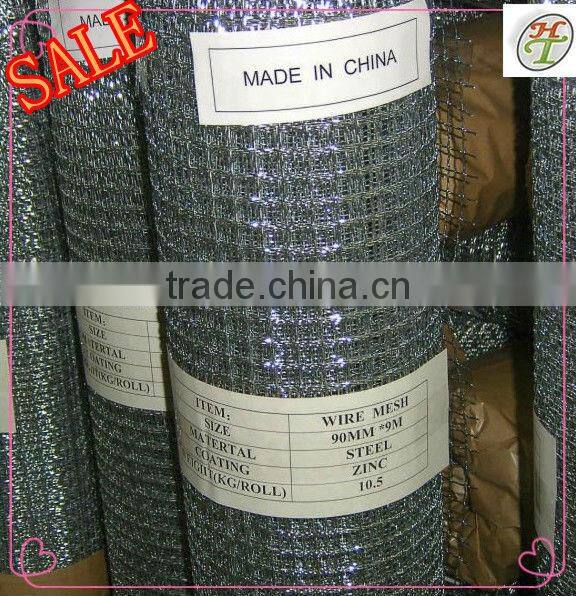 Rabbit fencing hot-dipped galvanised to protect against corrosion