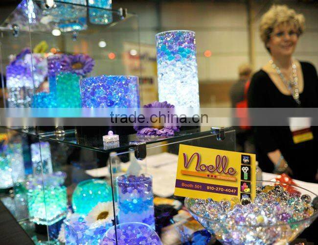 The purple deco beads for silk flowers arrangement