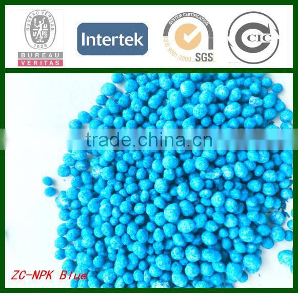 Quick release type and type npk fertilizer npk 2mgo 12.12.17 + blue color