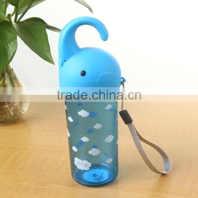 350ml elephant style Plastic BPA free PE Sports Water Bottle,Custom Logo Sports Bottle with Nozzle