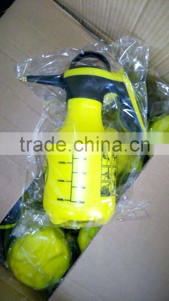 Colorful transparent 1.5L pressure garden pump sprayer