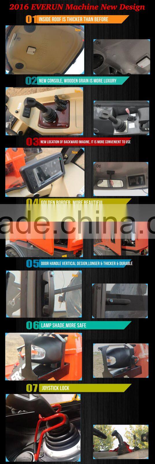 Everun 2017 new design 3.5ton mini wheel loader for sale