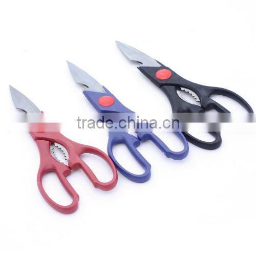 Multi-Functional Heavy Duty Stainless Steel Kitchen Scissors Non Slip Bottle walnut Opener Enhanced Grip