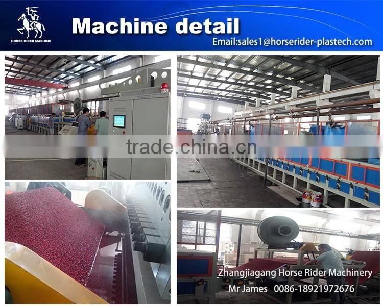 Horse Rider Machinery PVC Plastic Carpet Extrusion Line Manufacturer
