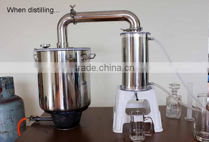 Large Capa!18L Household Stainless Steel Water Seal Alochol Distiller For Sale Home Wine Distiller Distillation/Brewing Device