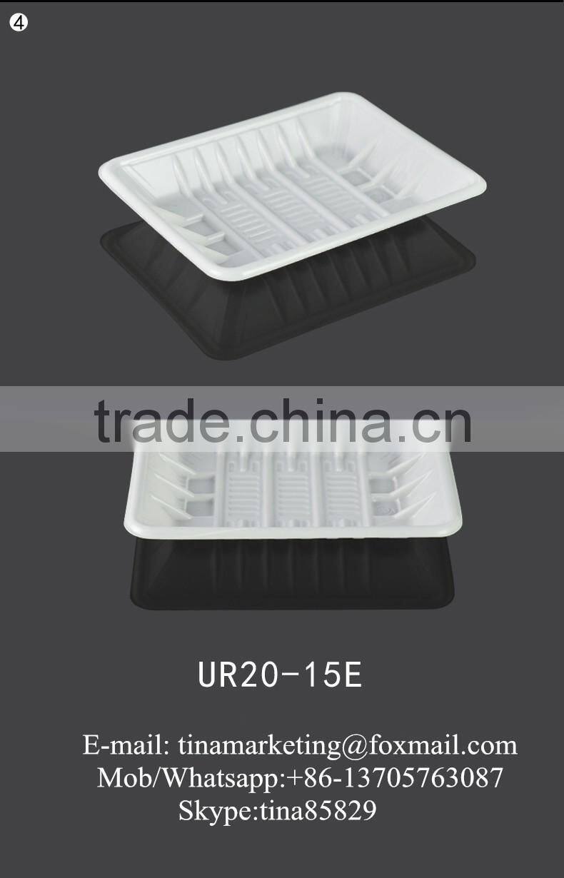 PP/PS/BOPS High Quality Disposable Supermarket Food Packaging Tray for Fresh Meat, Fruit, Vegetable Manufactory Price