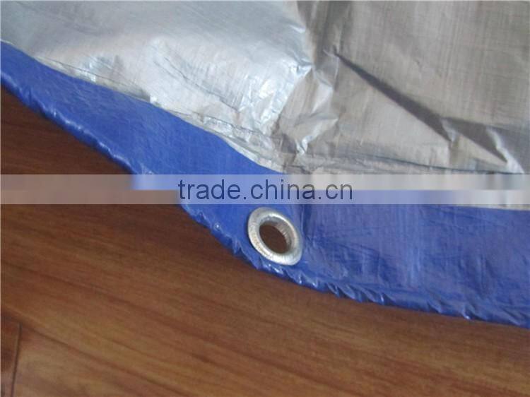 50-350gsm custom size blue and silver cheap price pe coated tarpaulin