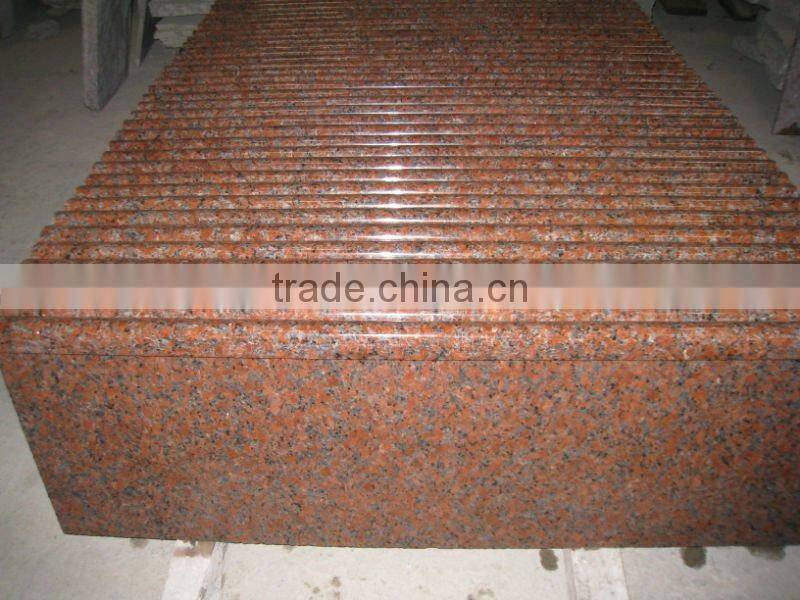 maple red granite step g562