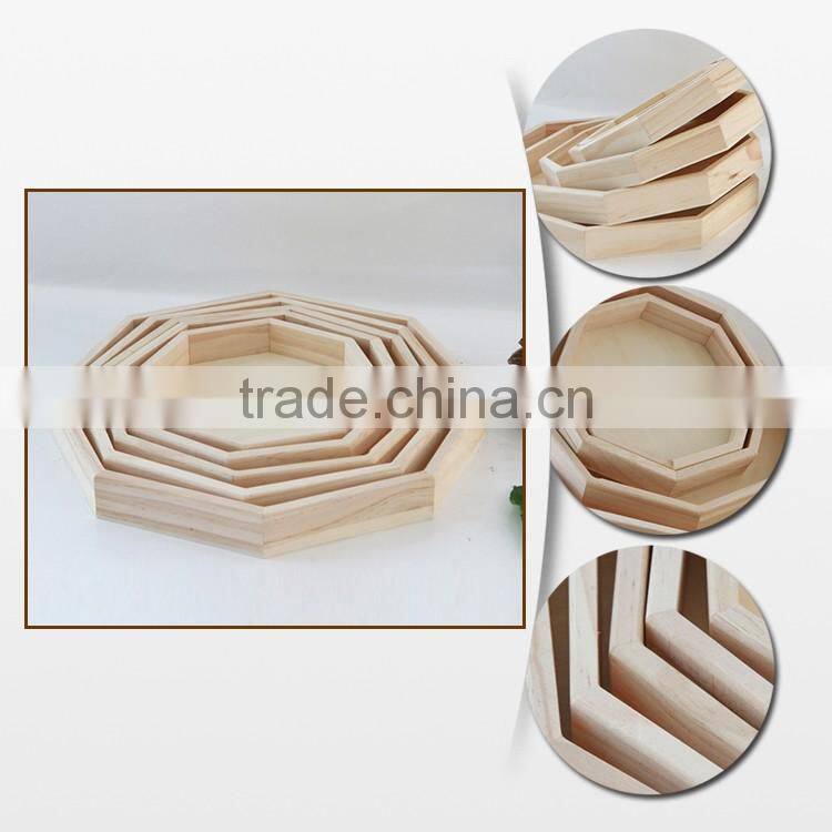 New Style China Factory Hand Carved Wooden Tray