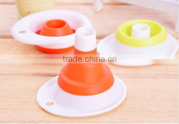 Wholesale Kitchenware Foldable Silicone Funnel,Collapsible Silicone Funnel