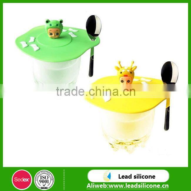 Custom cow silicone cup cover / silicone cup lid / silicone coffee cup cover lid
