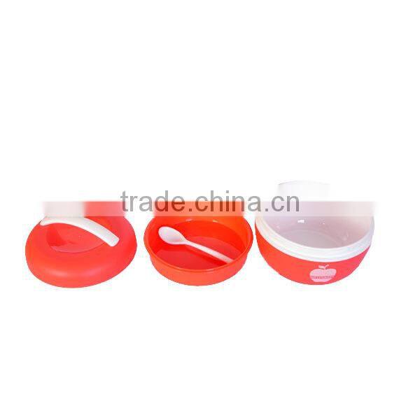 Plastic double layers microwave lunch box