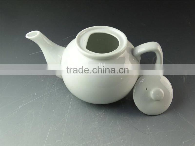 wholesale stock Cheap ceramic pot,white tea pot for restaurant