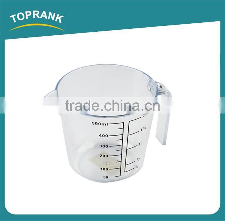 Toprank Alibaba Trade Assurance Wholesale Kitchen Measuring Tool 500ml Plastic Measuring Cup With Handle