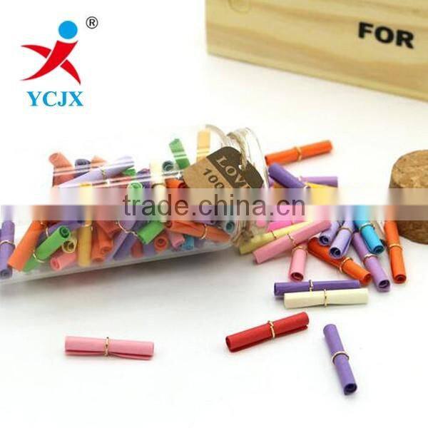 Straight Clear Glass Jar with Cork Lid for Message