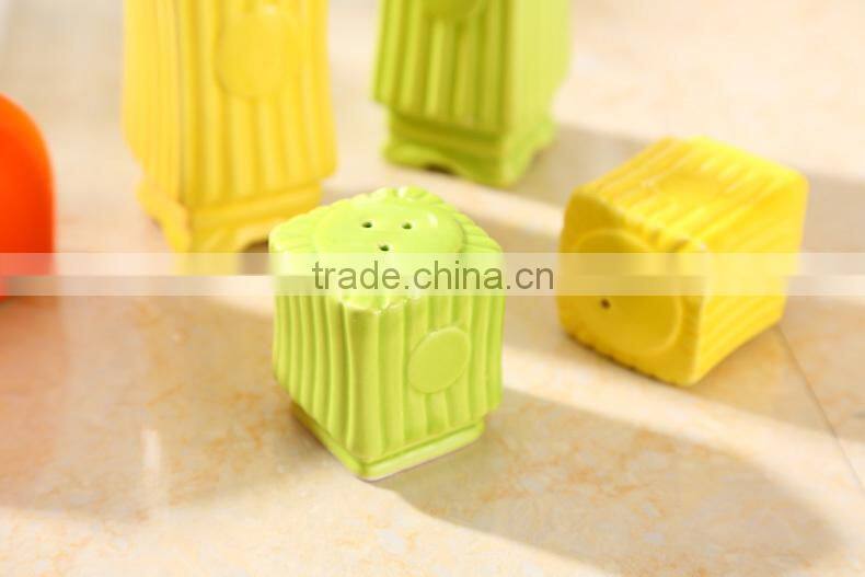 ceramic canister set with stainless metal stand