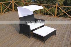 fancy outdoor rattan daybed with cushion