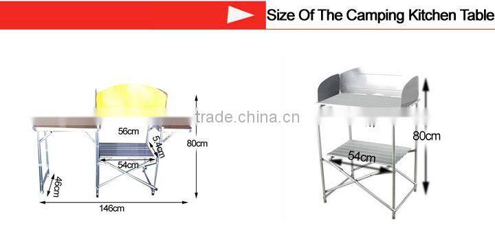Outdoor Food Prep Area Portable Cooking Kitchen Grill Table Folding Camping Rack