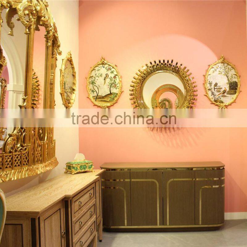 Stainless Steel Bathroom Round Shape Wall Mounted Mirror