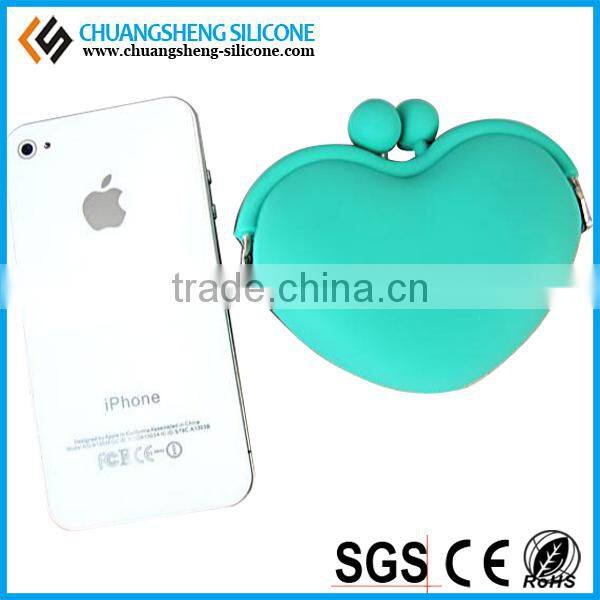 FASHION AND LOVELY SHAPE HOT SELLING SILICONE COIN BAG,CUSTOMER DESIGN THE SHAPE