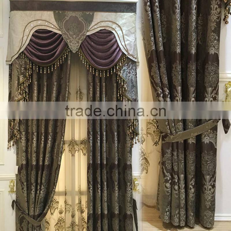 PRS-963 momoda luxury home decorations french retro antique curtain with sheers and valance arabian curtain fabric