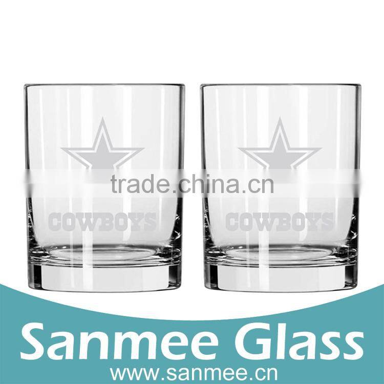 2015 High Quality Gift Cup Expression Pattern Design Glass Tumbler