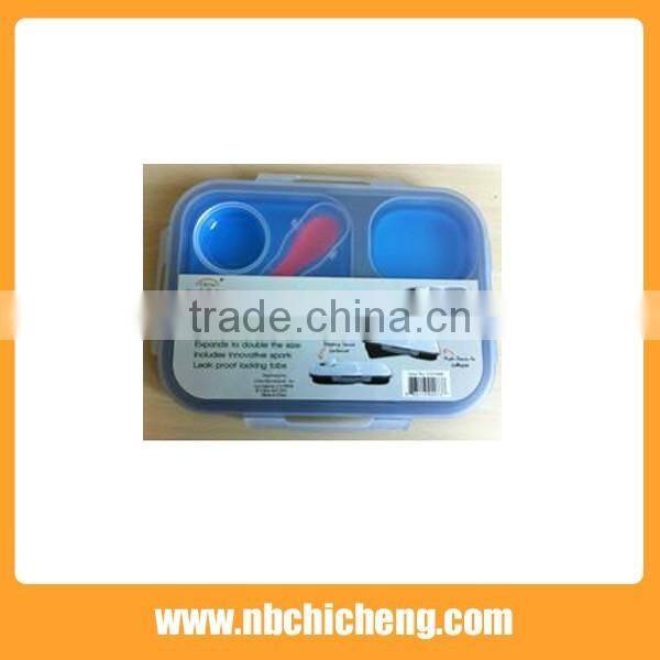Silicone Lunch box, Folding Lunch Box, Silicone Microwave Food Container