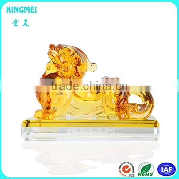 Hot selling colored crystal leopard of salon car decoration