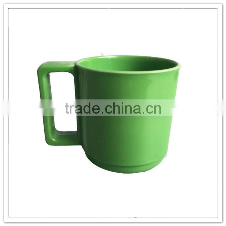 FDA certificate solid color melamine green plastic tea cups bulk