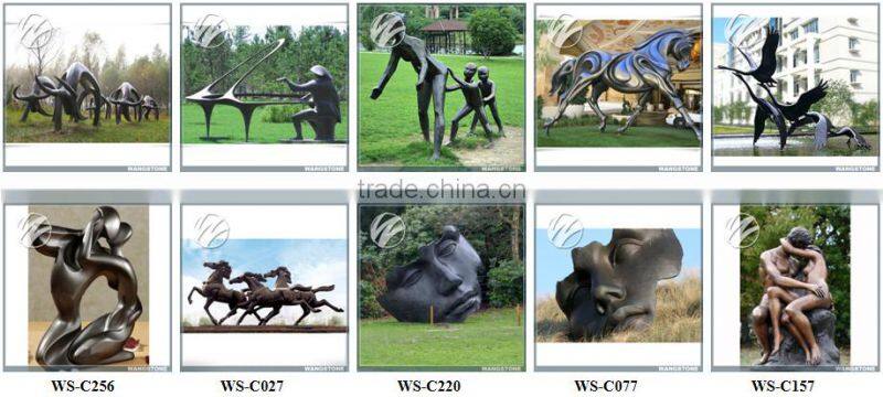 Life size antique abstract woman sculpture